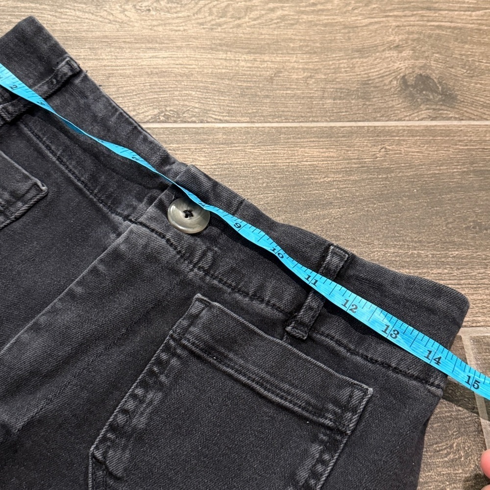 Anthropologie Pilcro The Skipper High Rise Cropped Vintage Black Denim Jeans - Picture 13 of 16